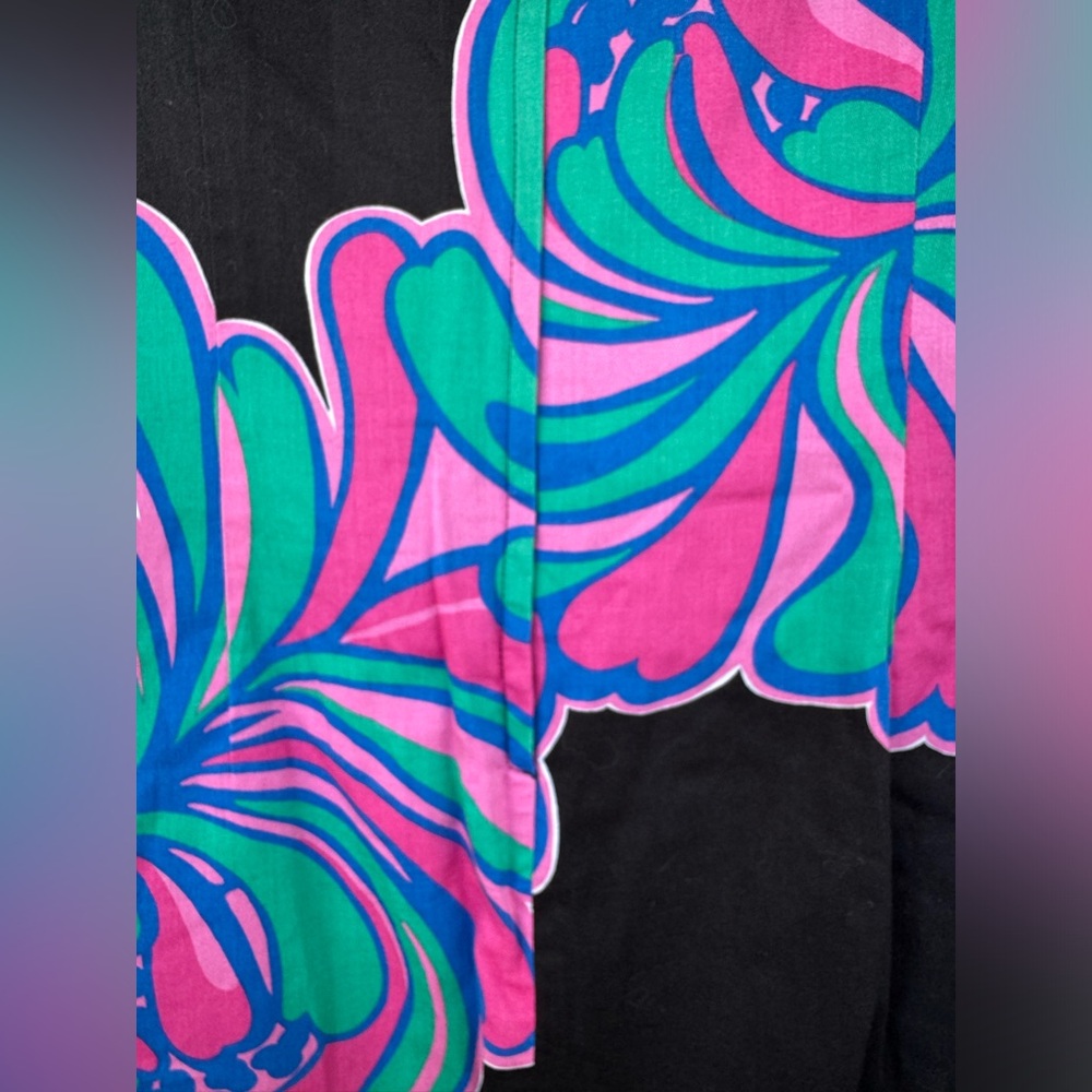 LILY PULITZER Shauna Tunic Dress in Black Novelty Big Bang Sz 8 $198 - Picture 8 of 8